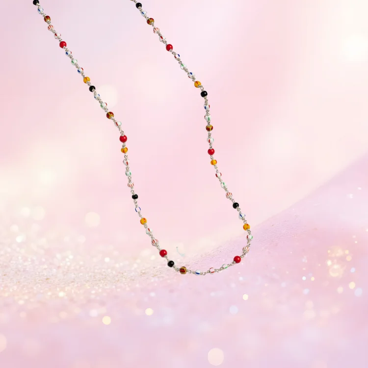 Pure Silver Drishti multibead Mani Baby Chain